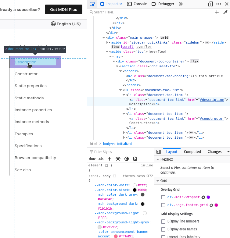 Firefox devtools screenshot